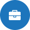 A blue suitcase icon